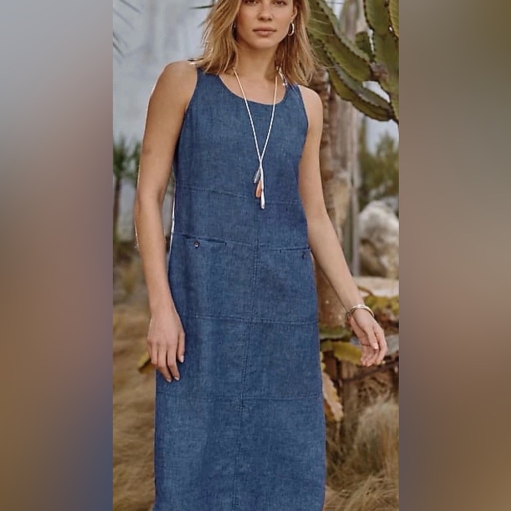 Pure Jill Seamed Linen Dress